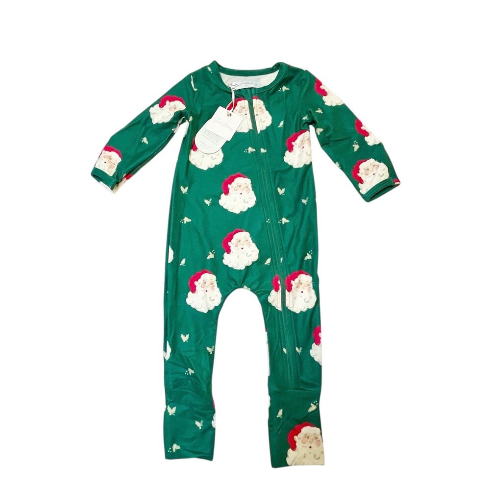 NWT SweetHoney Santa Holiday Layette Sleeper Size 18m